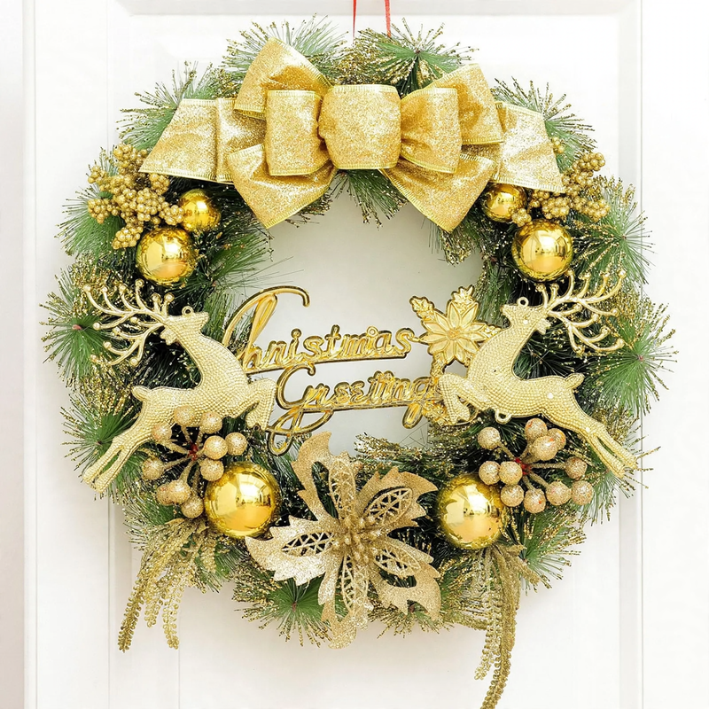 Illuminated Christmas Wreath with Hanger
