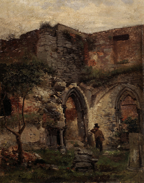 The Ruins of Saint Bavos Abbey in Ghent 1853