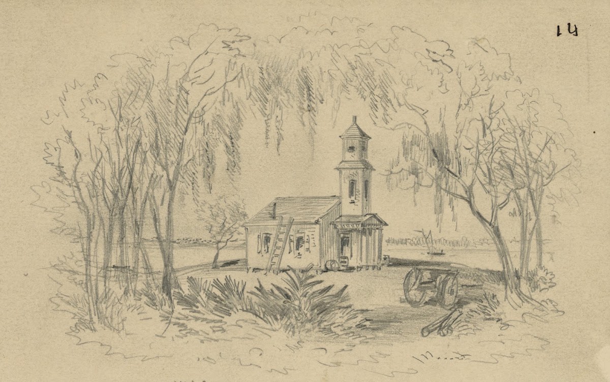 Negro Church Smiths Plantation Port Royal Isld SC 1860 1865
