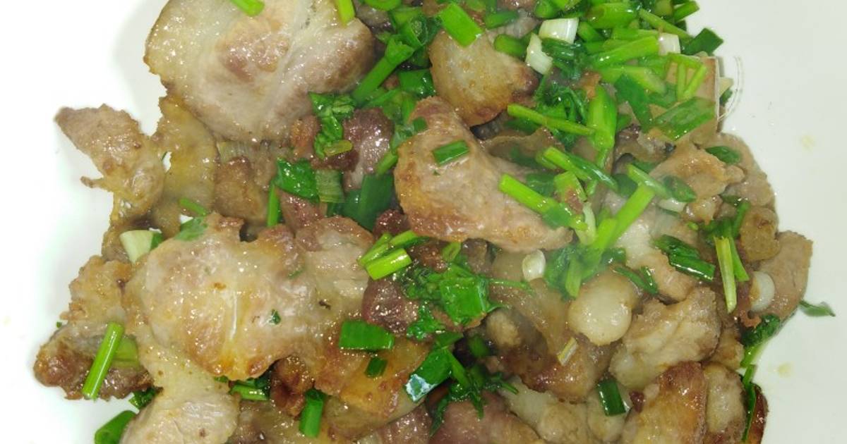 Ba chỉ rang hành