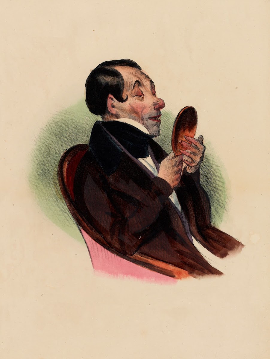 Contentement de soi même The man who is satisfied with himself 1836