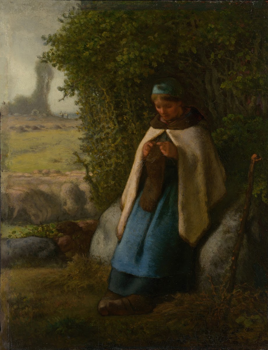 Shepherdess Seated on a Rock 1856