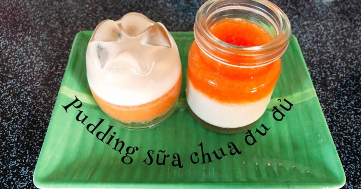 Ăn dặm - Pudding sữa chua đu đủ