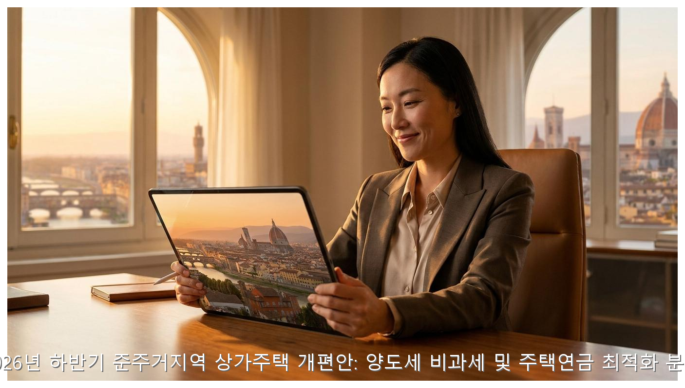2026년 하반기 준주거지역 상가주택 개편안: 양도세 비과세 및 주택연금 최적화 분석 핵심 안내 및 분석 인포그래픽 (5)