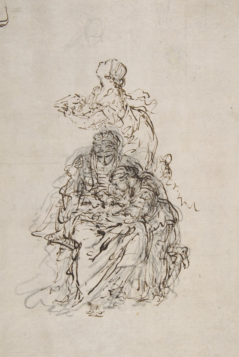 Studies for an Education of the Virgin Saint Anne Teaching the Virgin to Read 16