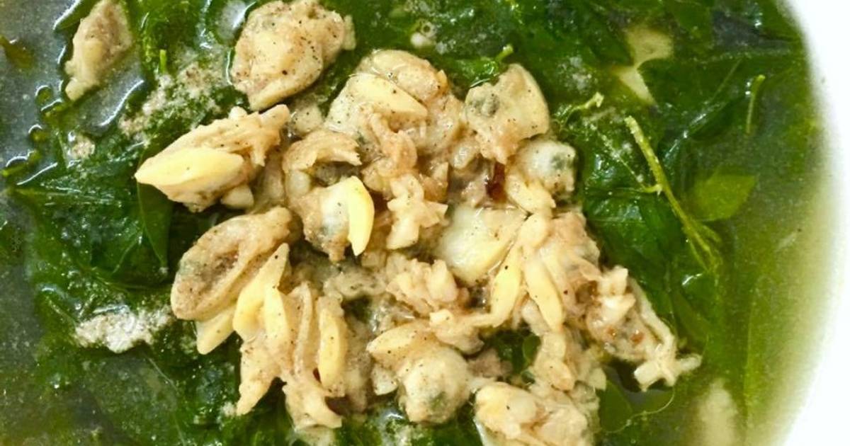 Canh bồ ngót nấu nghêu