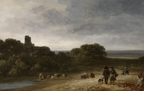 Landschap met figuren en vee 1790s