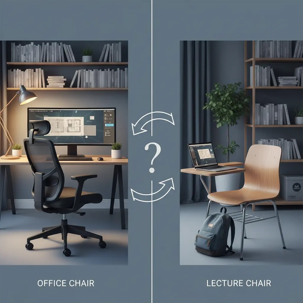 Kursi Kuliah vs Kursi Kantor untuk Ruang Belajar: Mana yang Lebih Cocok?