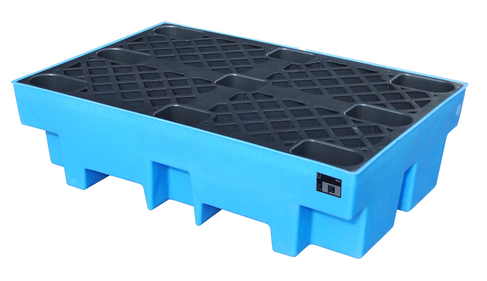 GREEN-LINE PE-opvangbak WP-PE 2/2, van robuust polyethyleen, blauw