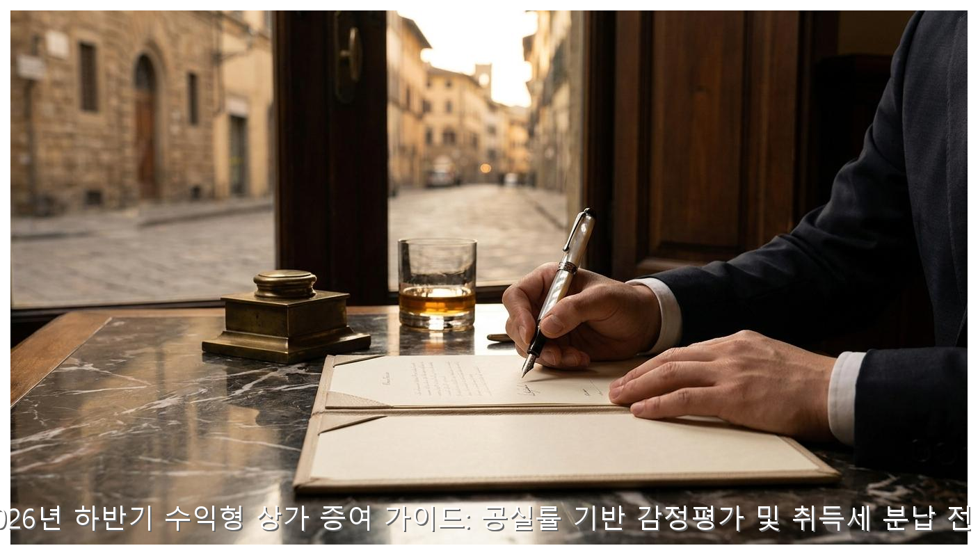 2026년 하반기 수익형 상가 증여 가이드: 공실률 기반 감정평가 및 취득세 분납 전략 핵심 안내 및 분석 인포그래픽 (4)