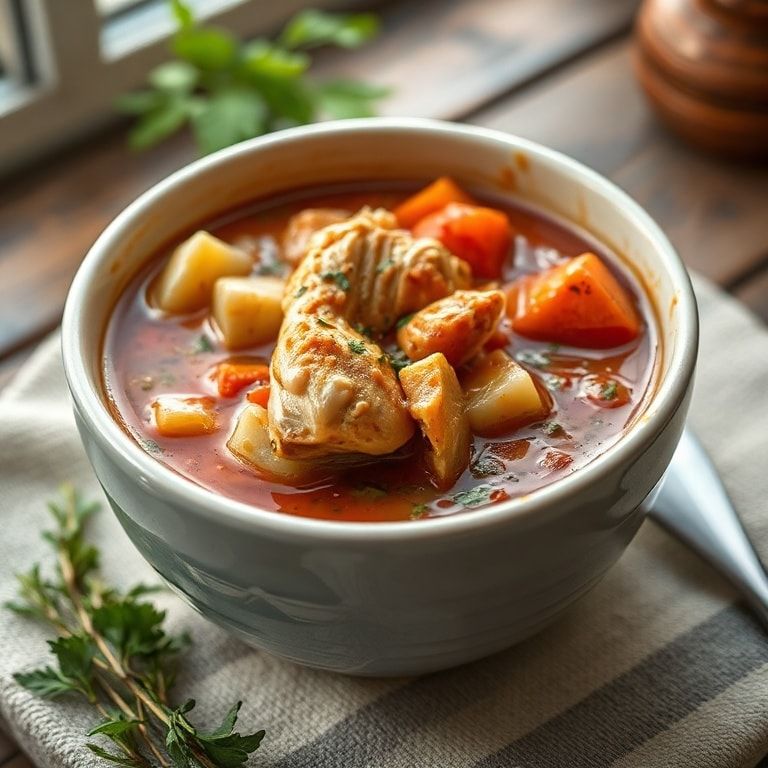 Hearty Chicken Vegetable Soup to Warm Your Soul and Heart: Easy Homemade Comfort on a Budget finished