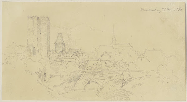 Castle and town of Blankenberg 1839