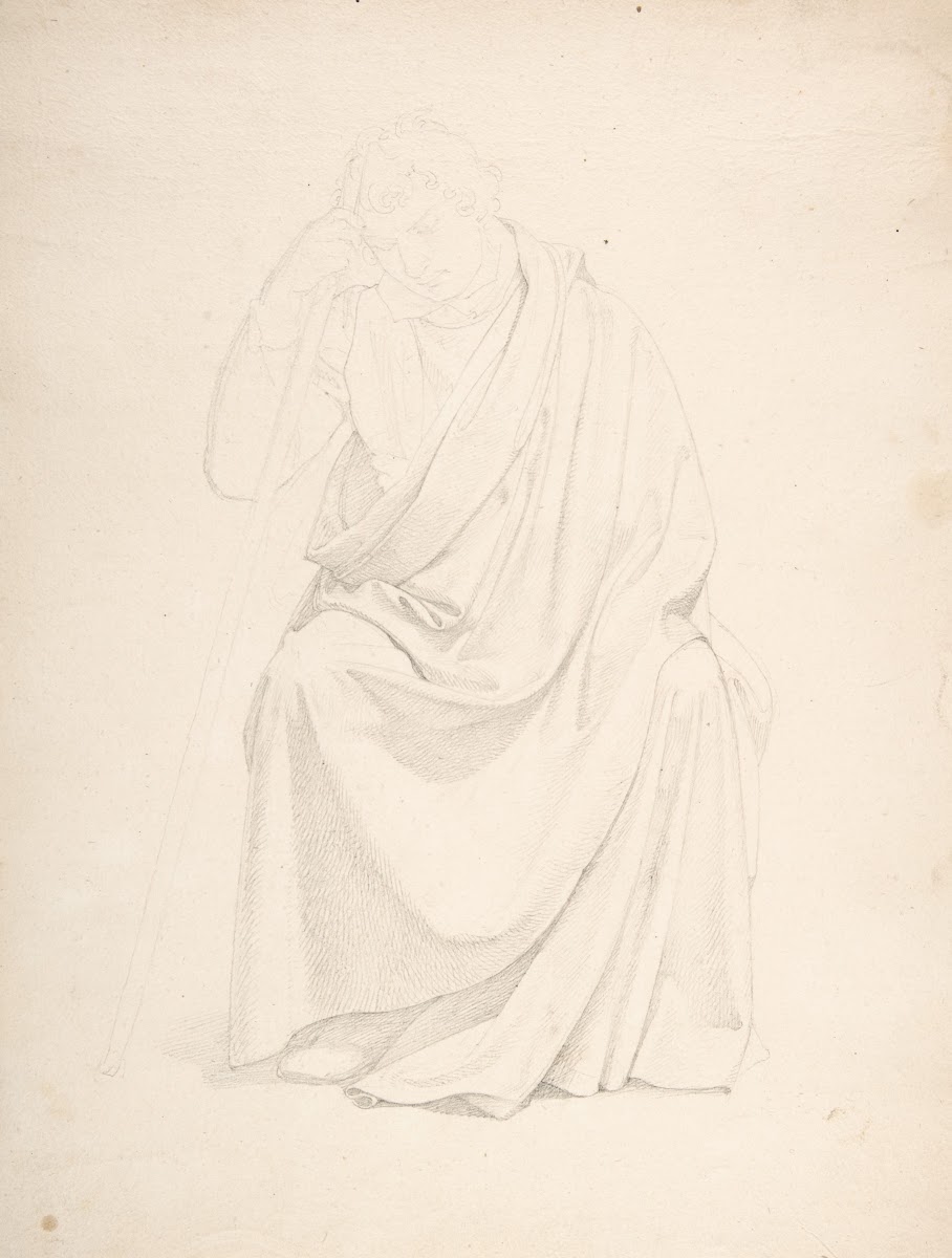 A Drapery Study of a Seated Man early 19th century