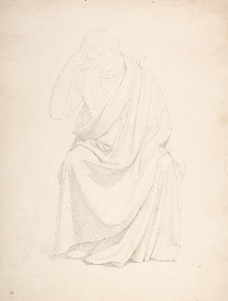 A Drapery Study of a Seated Man early 19th century