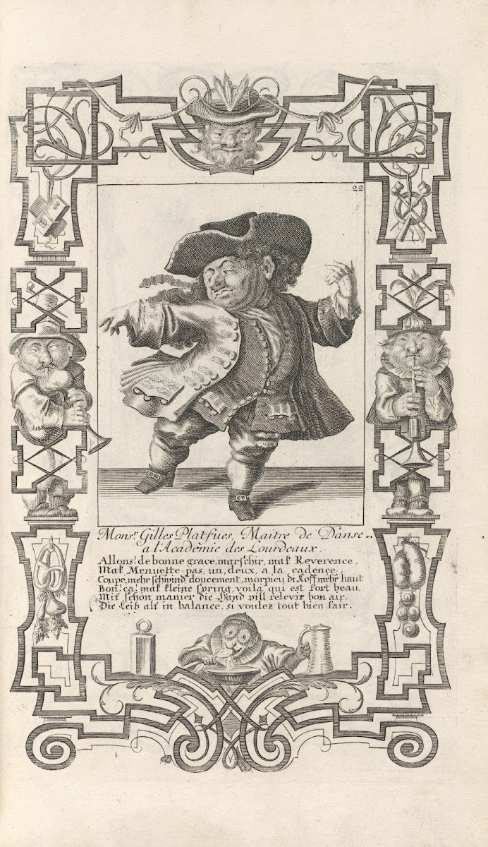 Monsr Gilles Platfues Maitre de Danse a lAcademie des Lourdeaux Pl 22 1710 1719