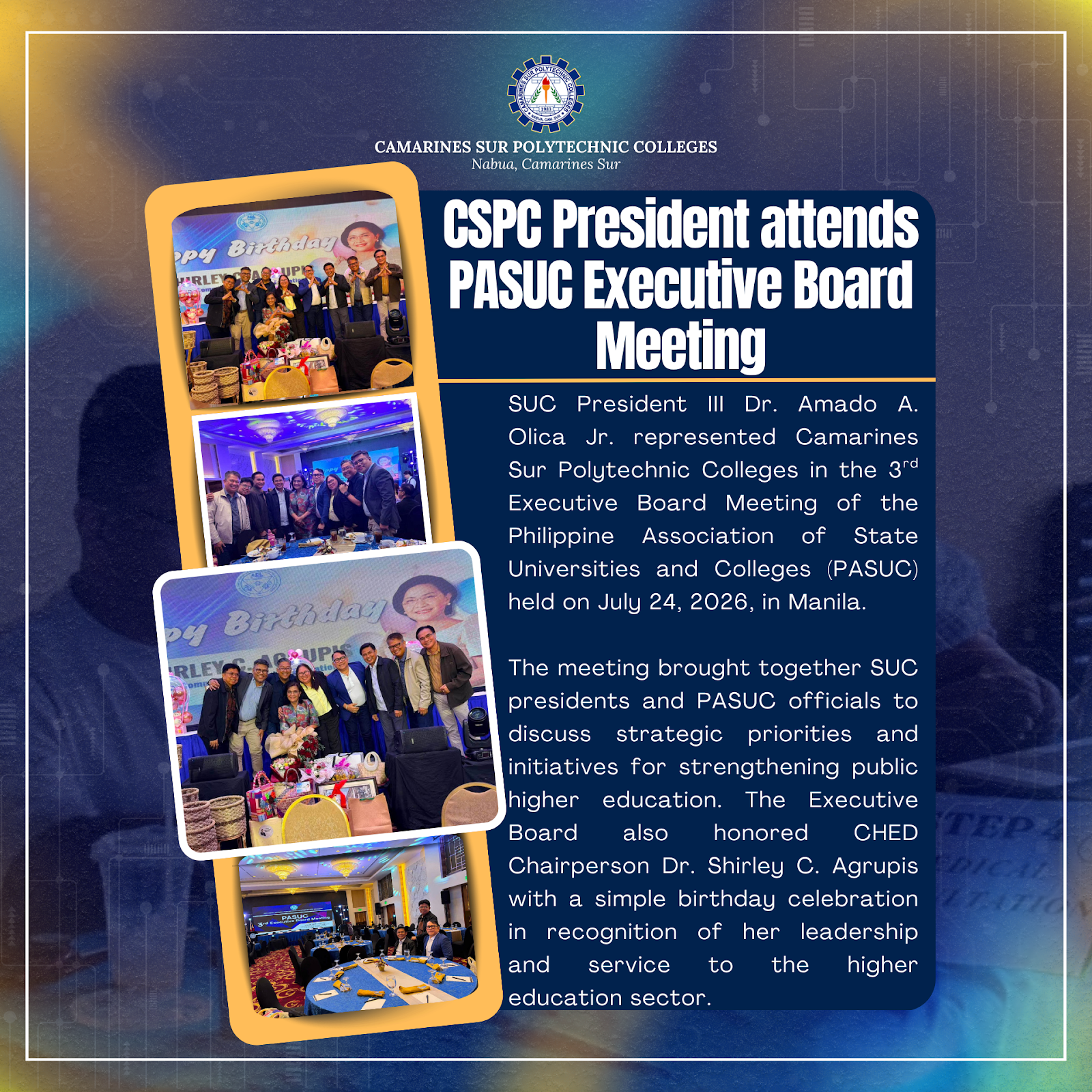CSPC President attends PASUC Executive Board Meeting