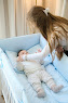 Bedding set for a baby crib 6 el Twins Beau blue