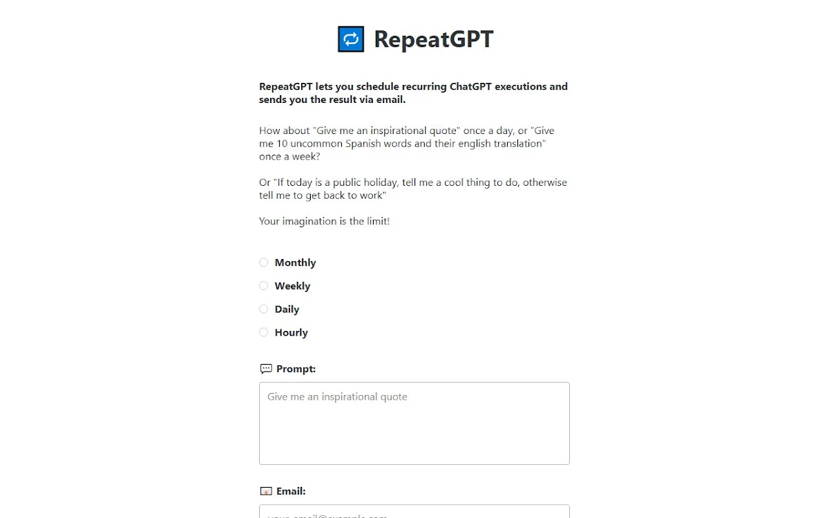 Captura de RepeatGPT