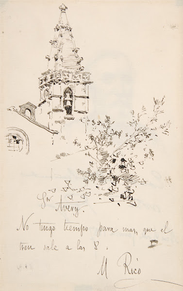 Church Tower with Inscription in Spanish to Avery 18331908