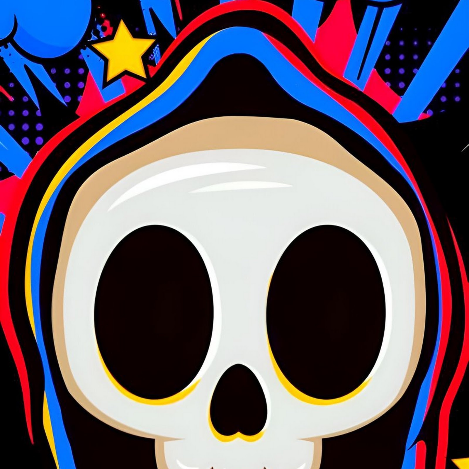 Download Grim Reaper, Cartoon, Skull, Pop Art iPhone