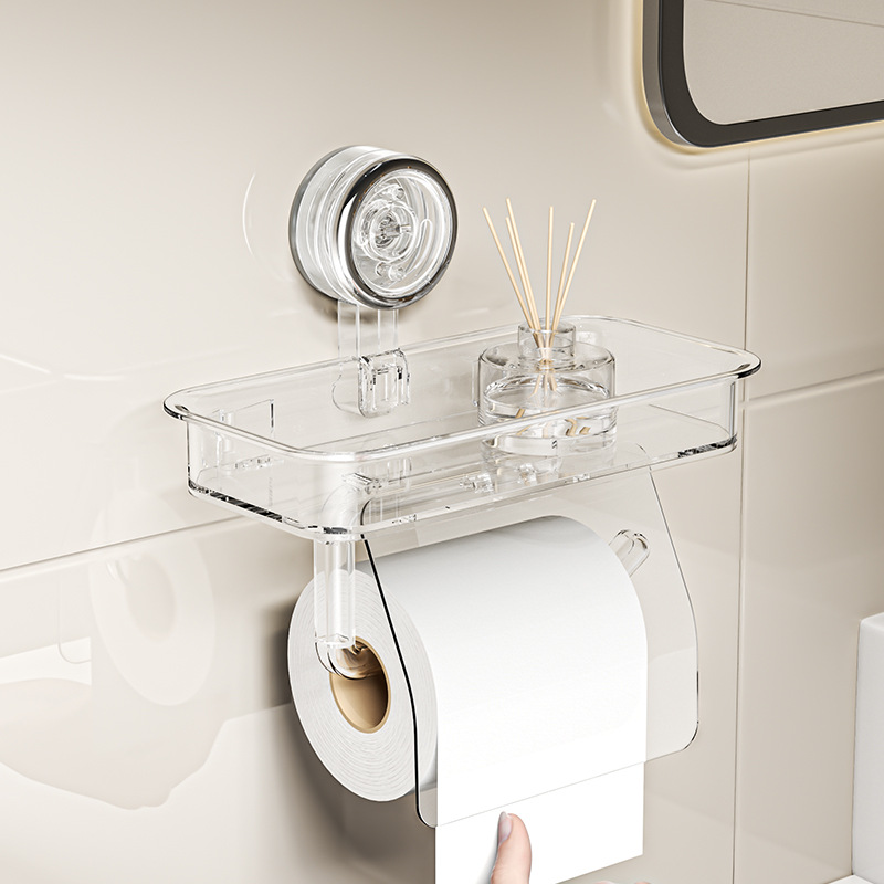 Badezimmer-Papierhalter mit Saugnapf, Kunststoff, YM.6992