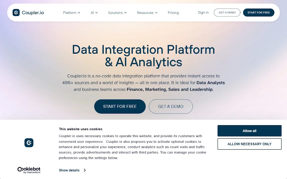 Captura de AI Insights by Coupler.io