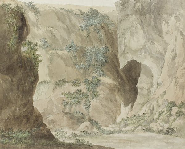 Buitenwand van de grot Oreille de Denys 1778