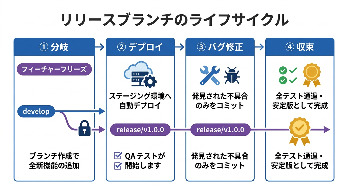 リリースブランチのライフサイクル