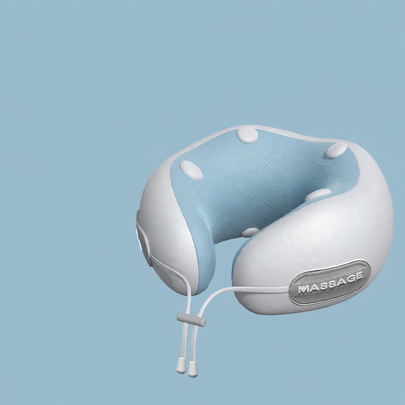 U-shaped neck massage pillow with 8-point vibration