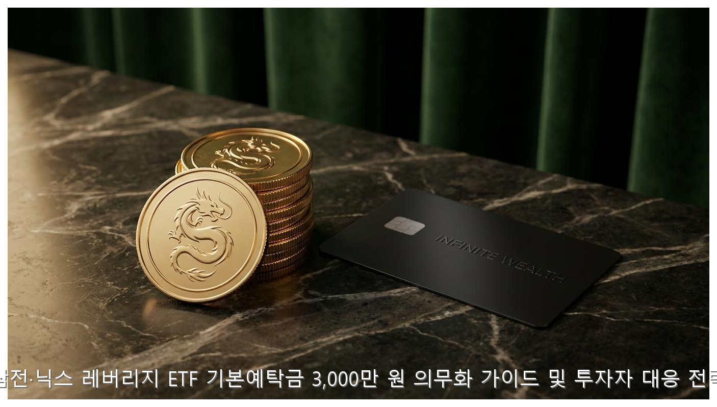 삼전·닉스 레버리지 ETF 기본예탁금 3,000만 원 의무화 가이드 및 투자자 대응 전략 핵심 안내 및 분석 인포그래픽 (4)