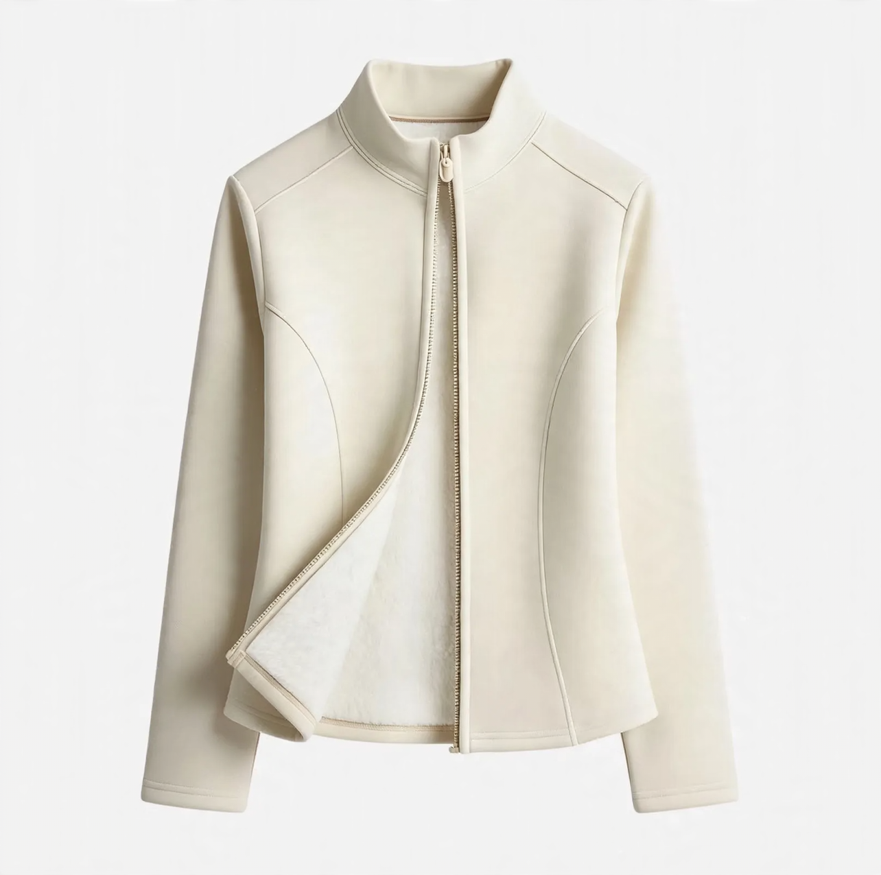 Padded sports jacket with zipper
