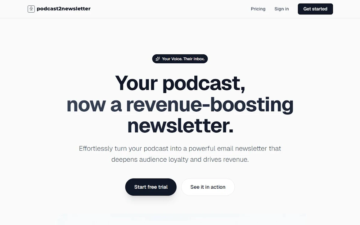 Captura de Podcast to Newsletter Generator