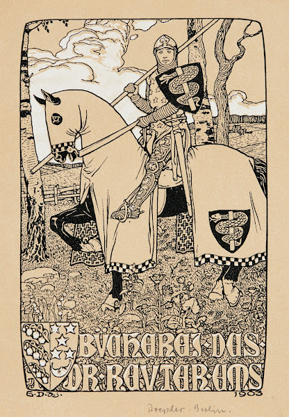 Bookplate Bücherei des Dr Reuter Ems 1903