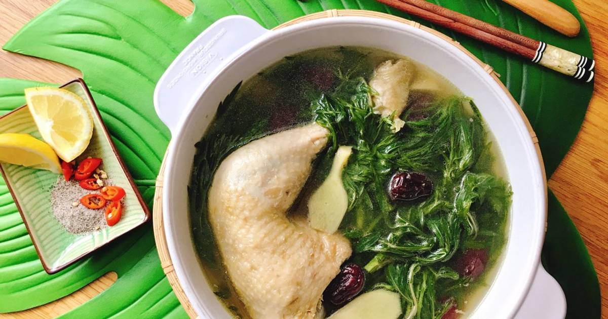 Đùi Gà Hầm Ngải Cứu, Táo Tàu & Gừng Non