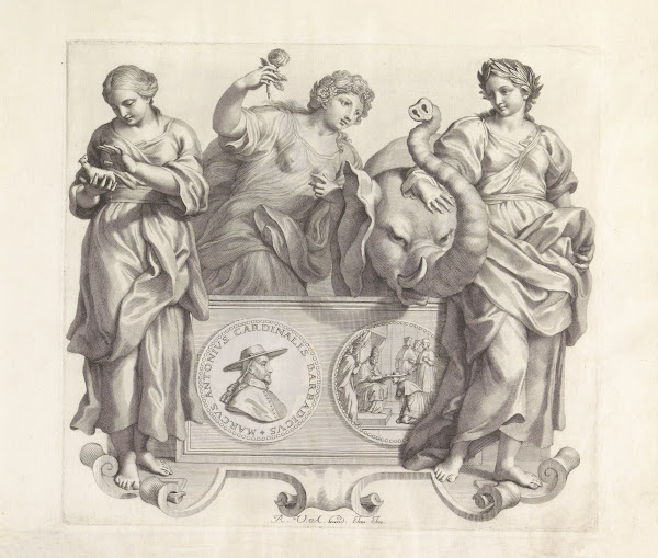 Portret van Marcantonio Barbarigo en de personificaties van Beleefdheid Vriendel
