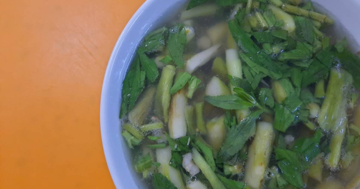 Canh ngồng (bồng) khoai nấu tôm