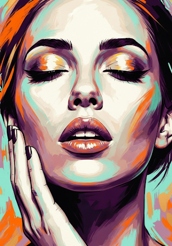 Abstract Portrait Painting For Etsy