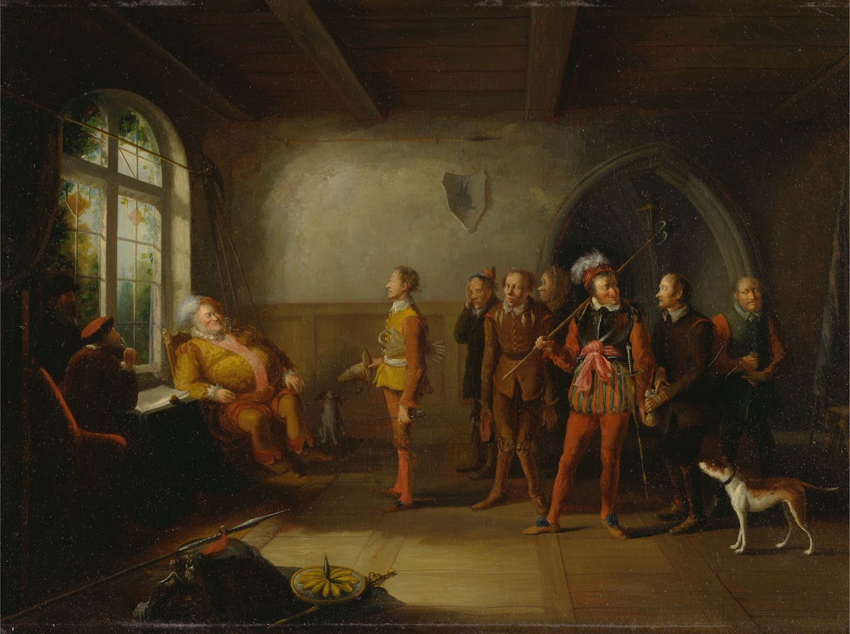 Falstaff and the recruits from Henry IV Part II ca 1818