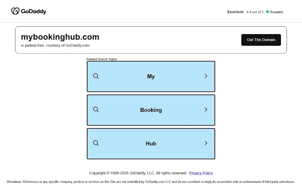 Captura de My Booking Hub