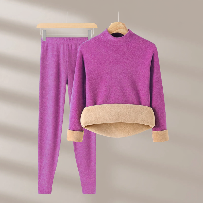 Extra thick thermal underwear set with camel hair content