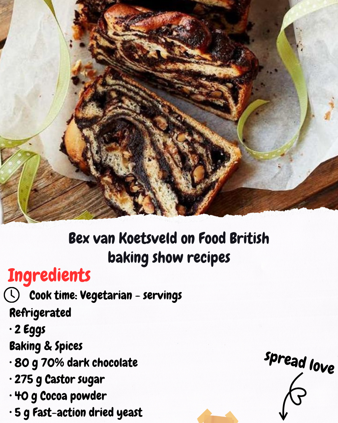 Bex van Koetsveld on Food British baking show recipes