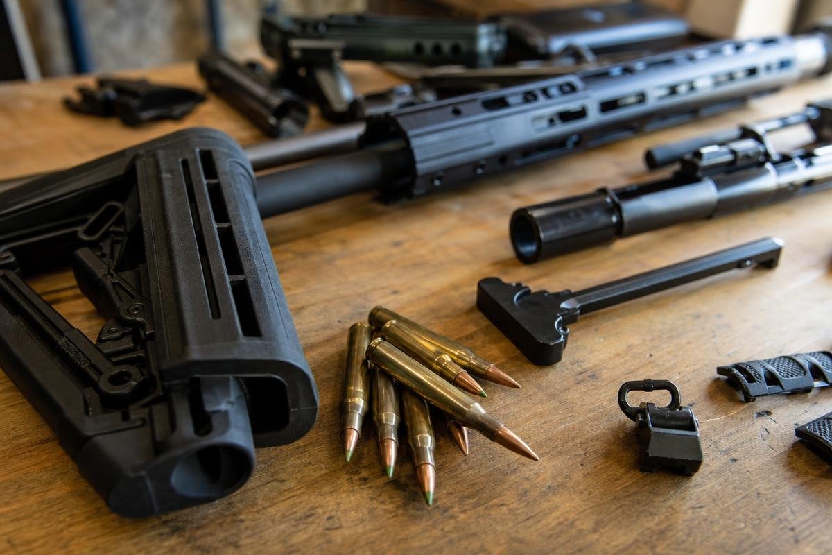 how the 6 8 spc vs 5 56 compares for AR-15 hunting and defense