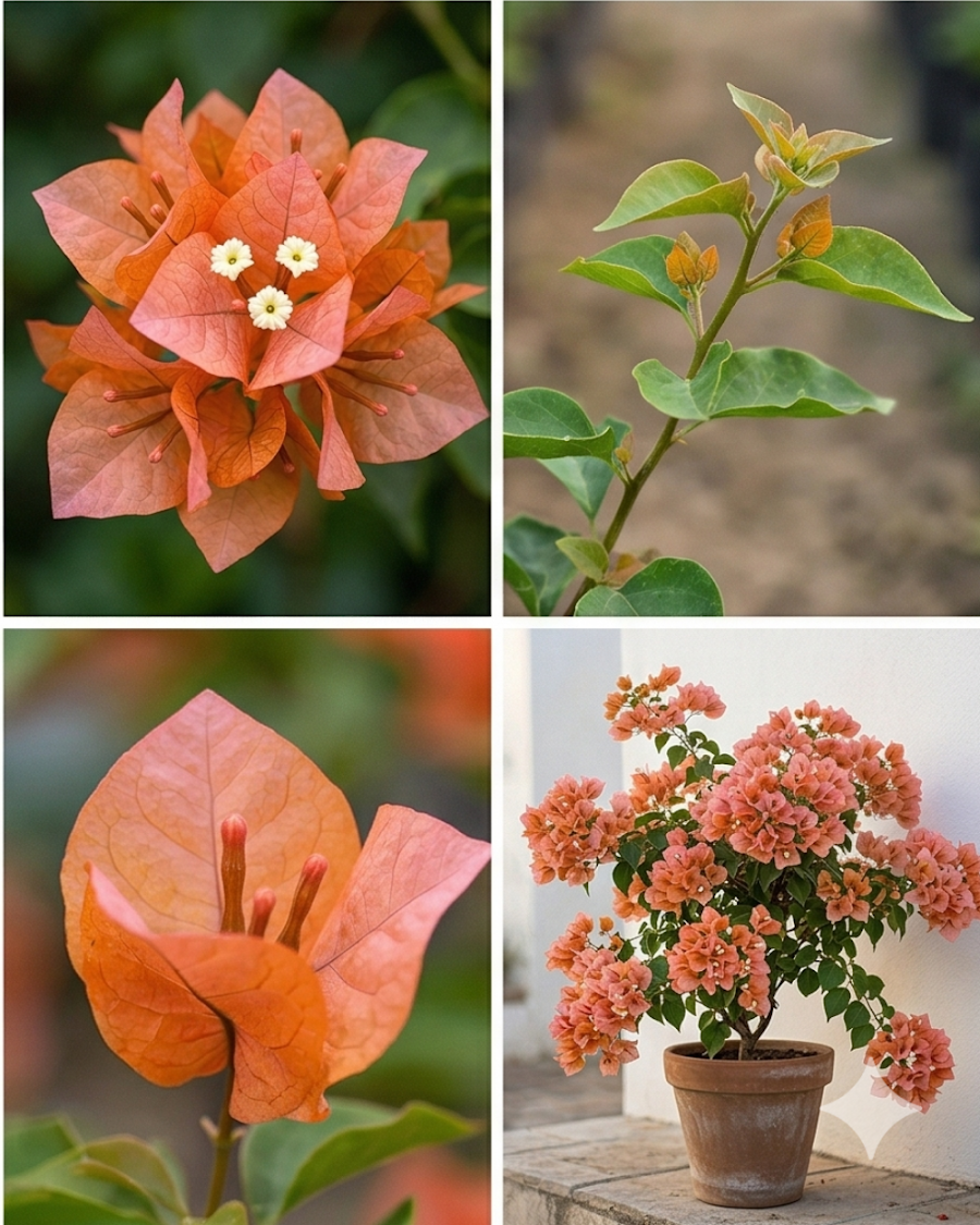 Imported Butterfly Orange Bougainvillea Plant — view 4