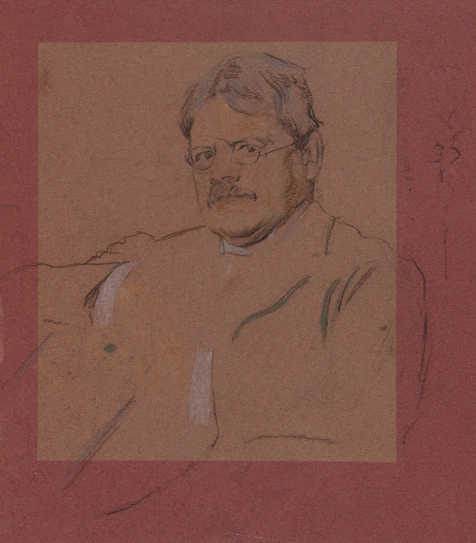 Portrait sketch of Edwin AustinAbbey