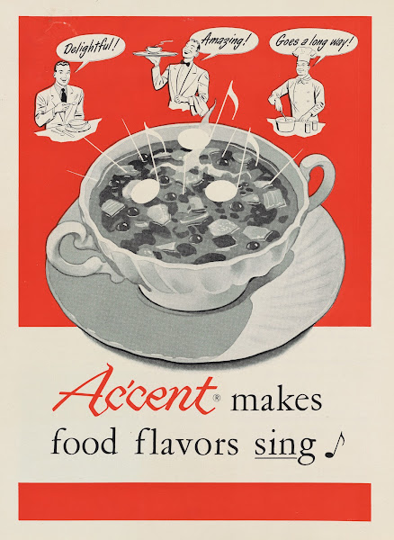 Accent makes food flavors sing 1948  1954