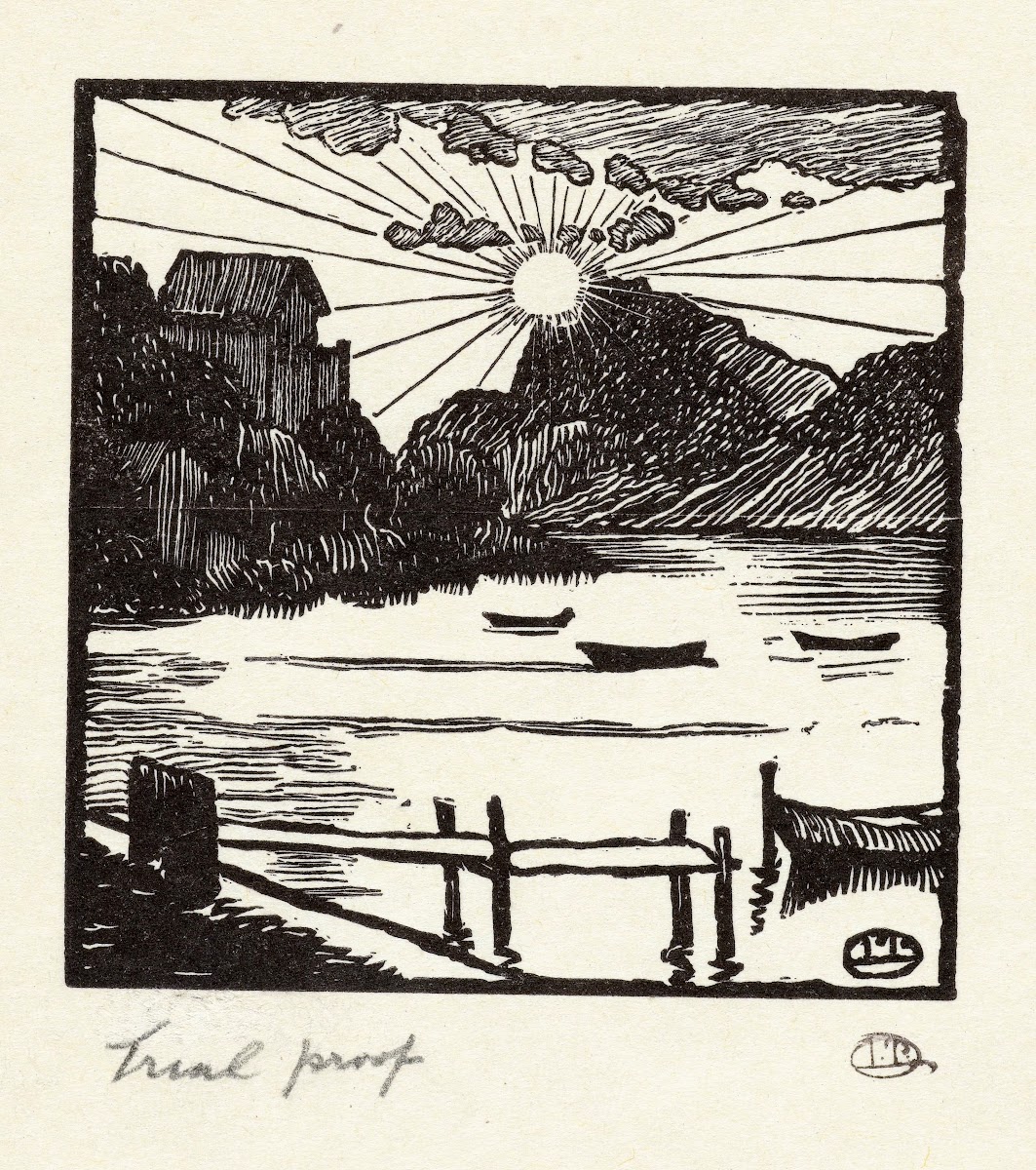 Zonsopgang boven een meer 1927