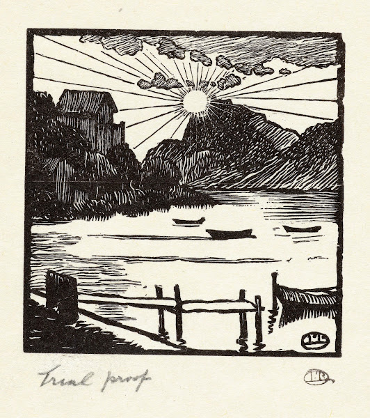 Zonsopgang boven een meer 1927