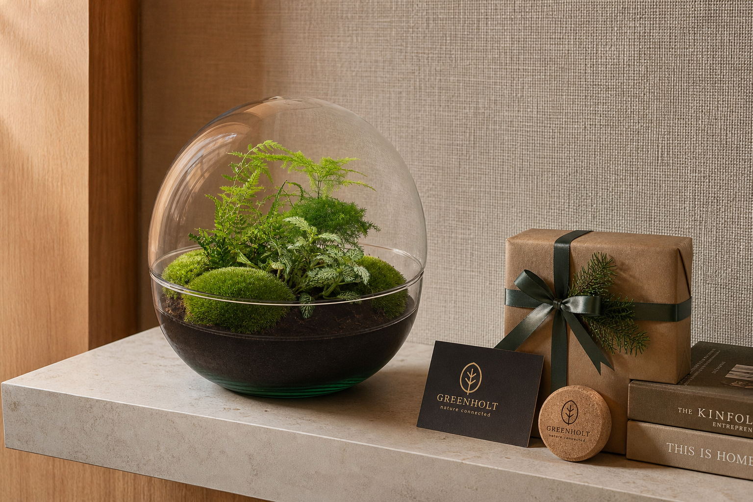 Dome XL - Zweiteiliges rundes Glasterrarium - Flaschengarten DIY-Set