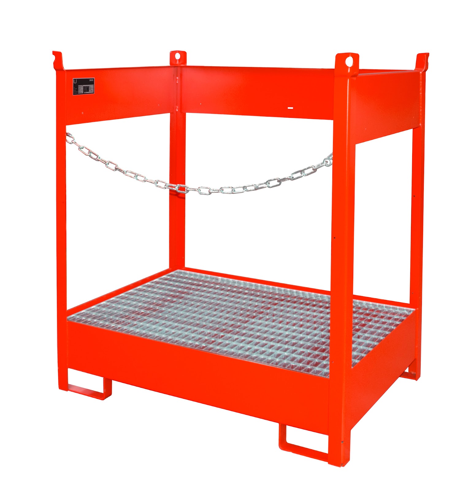 Vaten-stapelpallets FSP-2, gelakt, Vuurrood