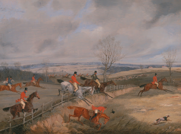 Hunting Scene Drawing the Cover ca 1840